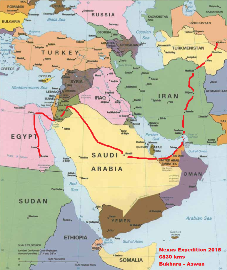 2015 Nexus Expedition Route: Uzbekistan – Turkmenistan – Iran and more…