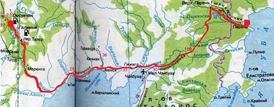 Details on Winter 2011 Route (Paren – Omsukchan)